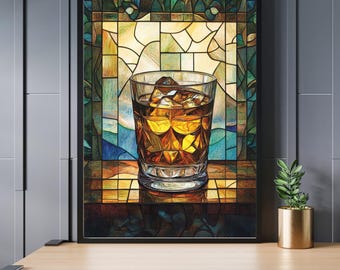 Stained Glass Whiskey Jigsaw Puzzle 300/500/1000 Piece