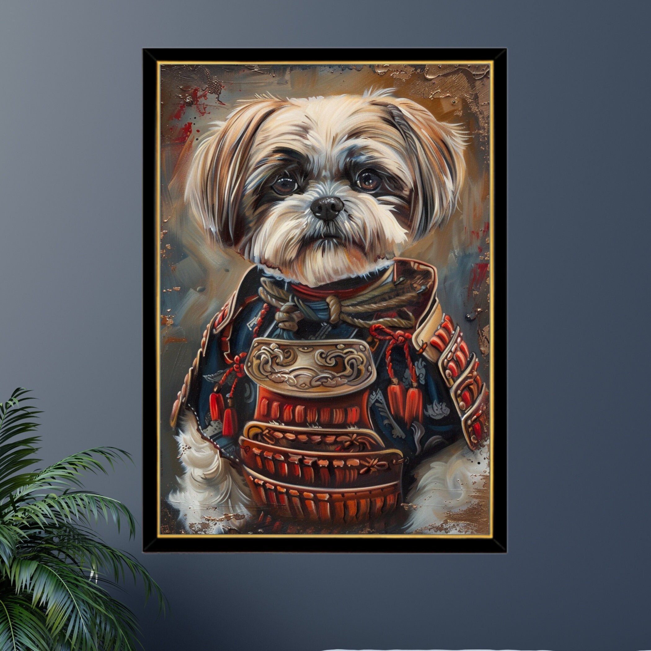 Samurai Shih Tzu Jigsaw Puzzle 300/500/1000 Piece - Japanese