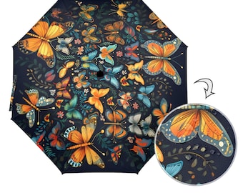 The Bloom of Butterfly Folding Umbrella - Auto Open & Both Sides Printed