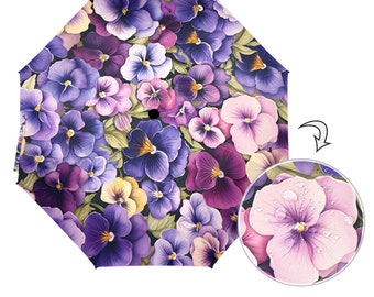 Pansy Blooming Foldable Umbrella