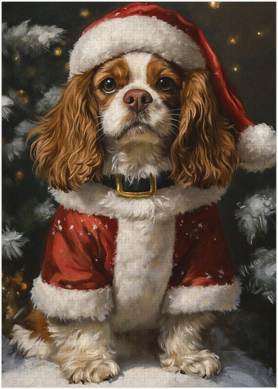 Dog Animal Puzzle 1000 Piece Jigsaw Puzzle For Adults Cavalier King Charles Spaniel Wooden Puzzles Kids Teens Home Decor Educational Toys Family Fun Game