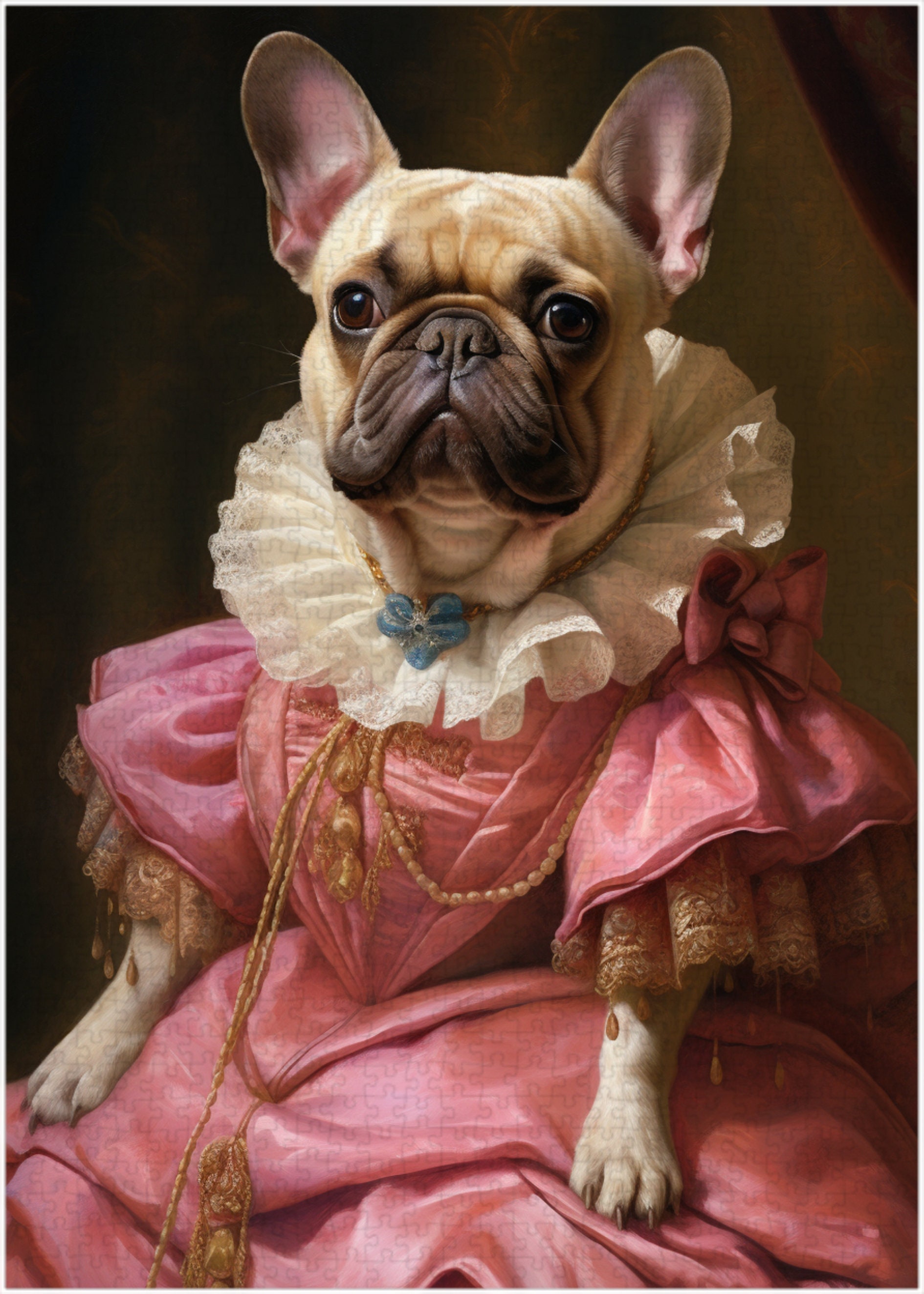 French Bulldog Royal Princess Jigsaw Puzzle: Pet Portrait