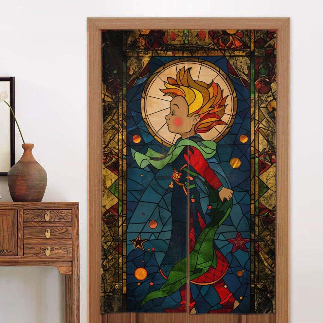 ステンドグラス 星の王子さま 玄関カーテン (86×143 cm) - Etsy 日本