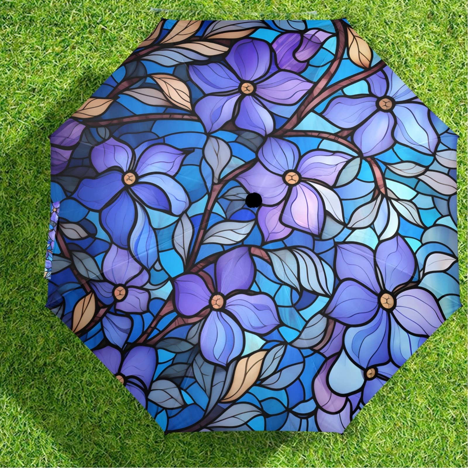 Degawo Ombrello Floreale Con Apertura Automatica - 123 Cm - Design Margherite, Lavanda E Altri Fiori
