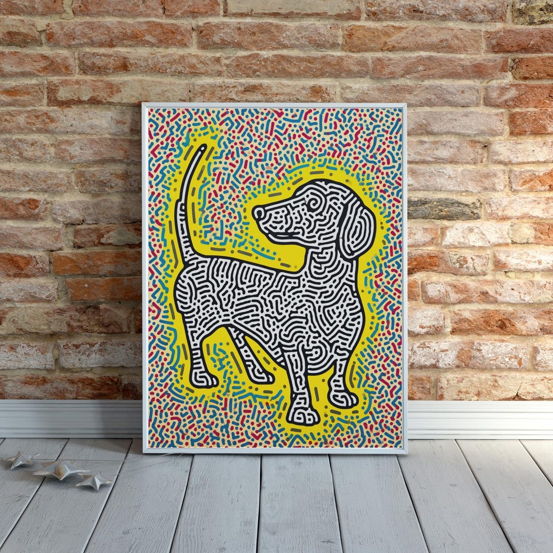 Dachshund Street Pop Art Jigsaw Puzzle 300/500/1000 Piece - Colorful ...