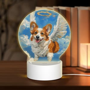 Angel Pembroke Welsh Corgi Night Light - Pet Memorial Decor