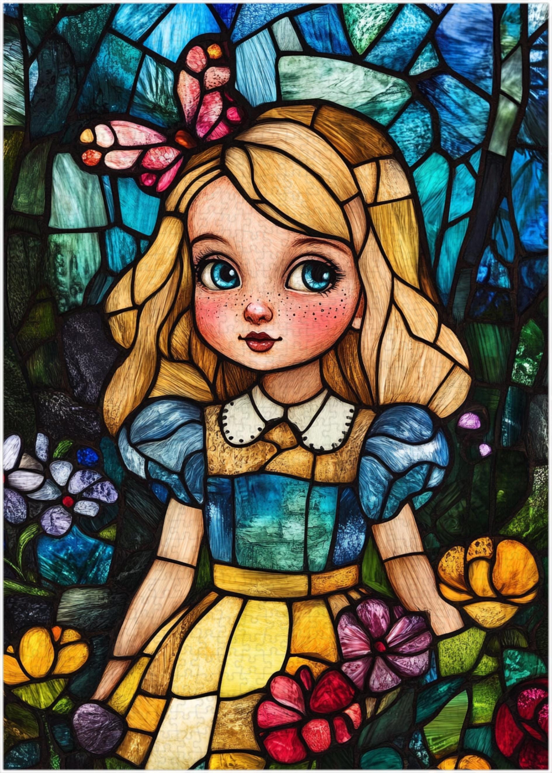 ステンドグラス 不思議の国のアリス ジグソーパズル (300/500/1000