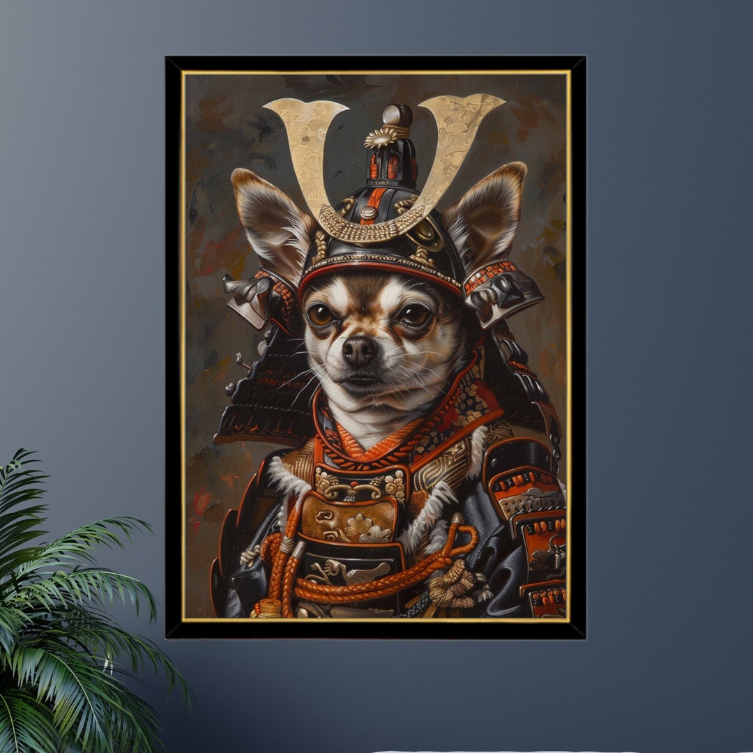 Samurai Chihuahua Jigsaw Puzzle: Japanese Warrior Pet Portrait - Etsy