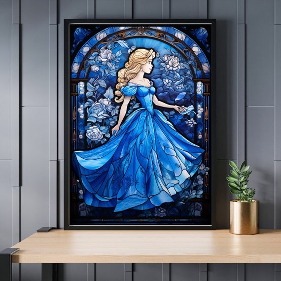 Stained Glass Princess Cinderella Jigsaw Puzzle 300/500/1000 Piece