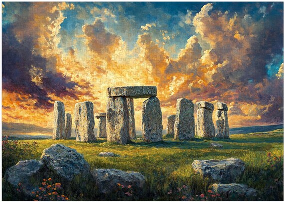 Stonehenge Jigsaw Puzzle 300/500/1000 Piece - Etsy
