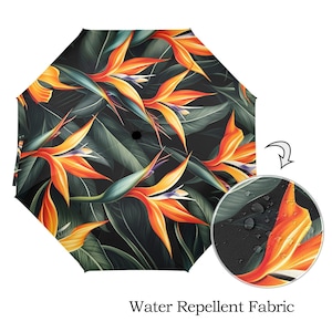 Bird Of Paradise Flowers Blooming Foldable Umbrella