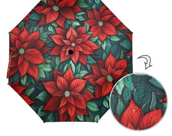 Poinsettia Blooming Foldable Umbrella