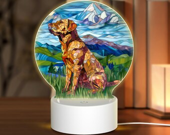 Stained Glass Labrador Retriever Night Light - LED Light Decor