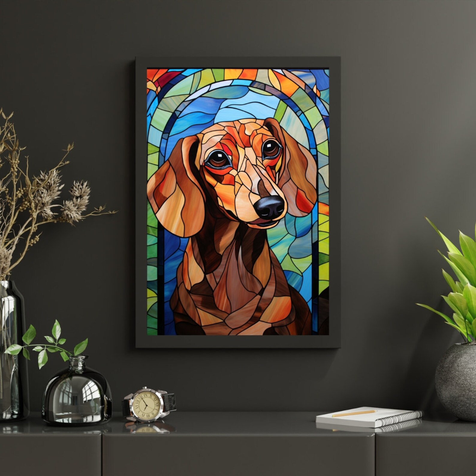 Stained Glass Dachshund Jigsaw Puzzle 300/500/1000 Piece - Etsy
