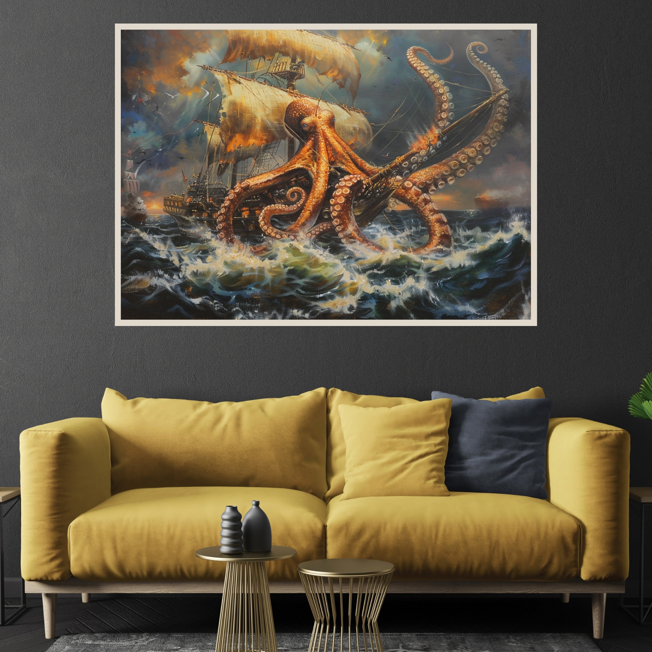 Kraken the Giant Octopus Monster Jigsaw Puzzle 300/500/1000 Piece