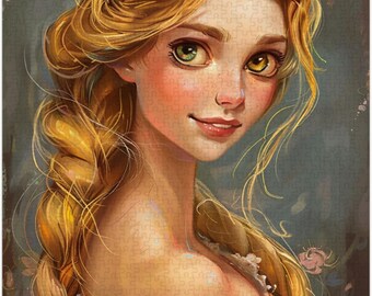 ラプンツェルの肖像 ジグソーパズル 300/500/1000ピース - Etsy 日本