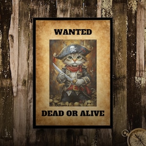 Pirate Cat Jigsaw Puzzle: Funny Gift for Cat Lovers