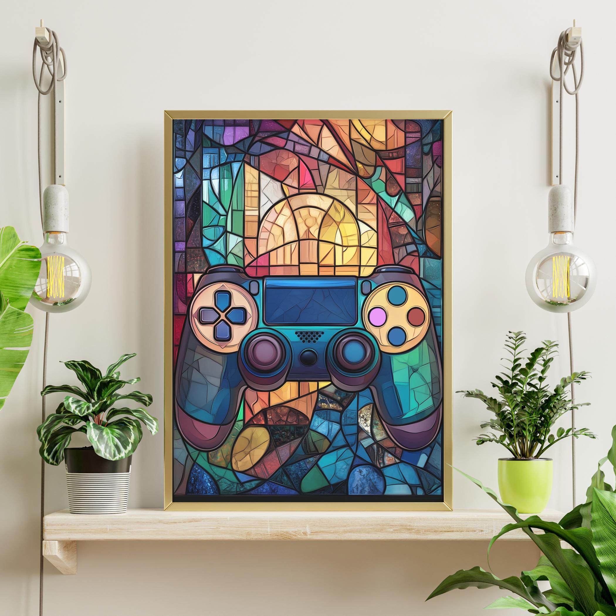 Stained Glass Game Console Jigsaw Puzzle 300/500/1000 Piece - Etsy