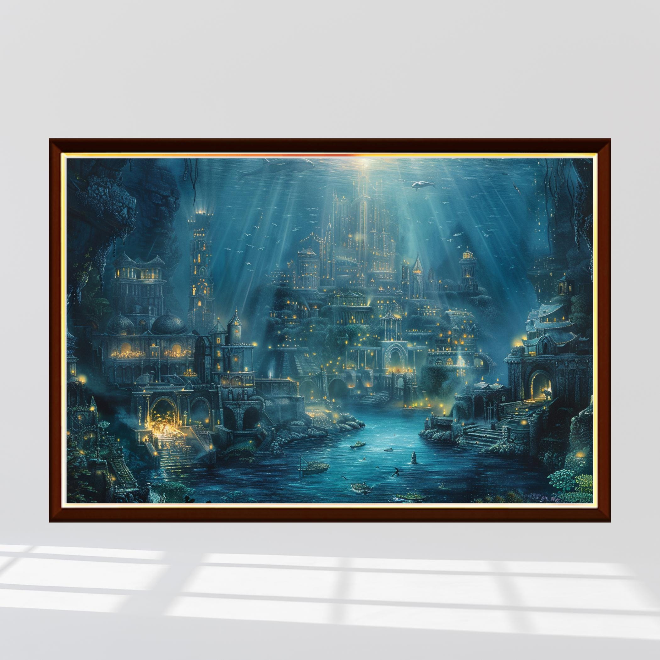 水中アトランティス ジグソーパズル 300/500/1000ピース - Etsy 日本