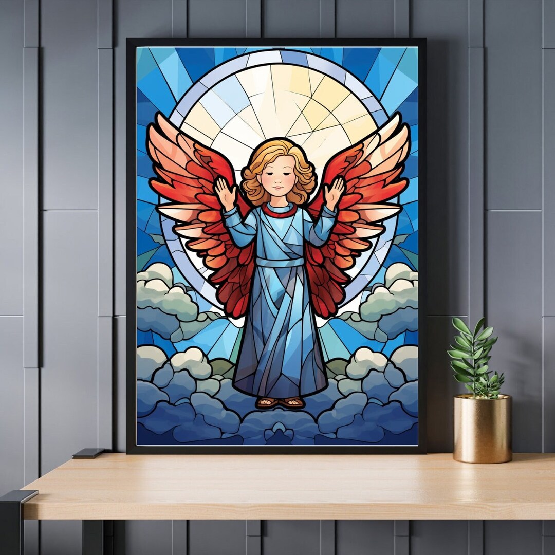 Stained Glass Little Angel Jigsaw Puzzle 300/500/1000 Piece - Etsy