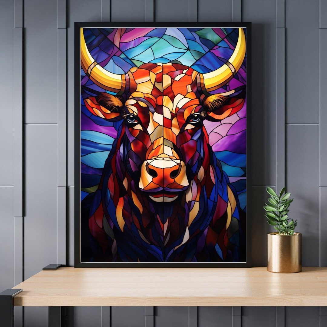 Stained Glass Pit Bull Jigsaw Puzzle - 300/500/1000 Piece Wooden Art Puzzle