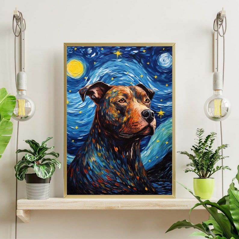 Stained Glass Pit Bull Jigsaw Puzzle - 300/500/1000 Piece Wooden Art Puzzle