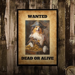 Collie Pirate Jigsaw Puzzle: Funny Dog Lover Gift