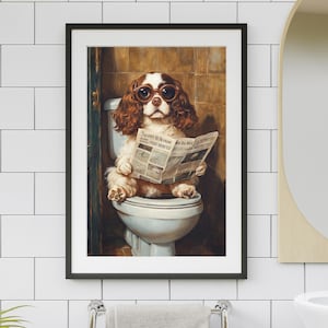 Cavalier King Charles Spaniel-pussel: Udda hundbadrumsinredning