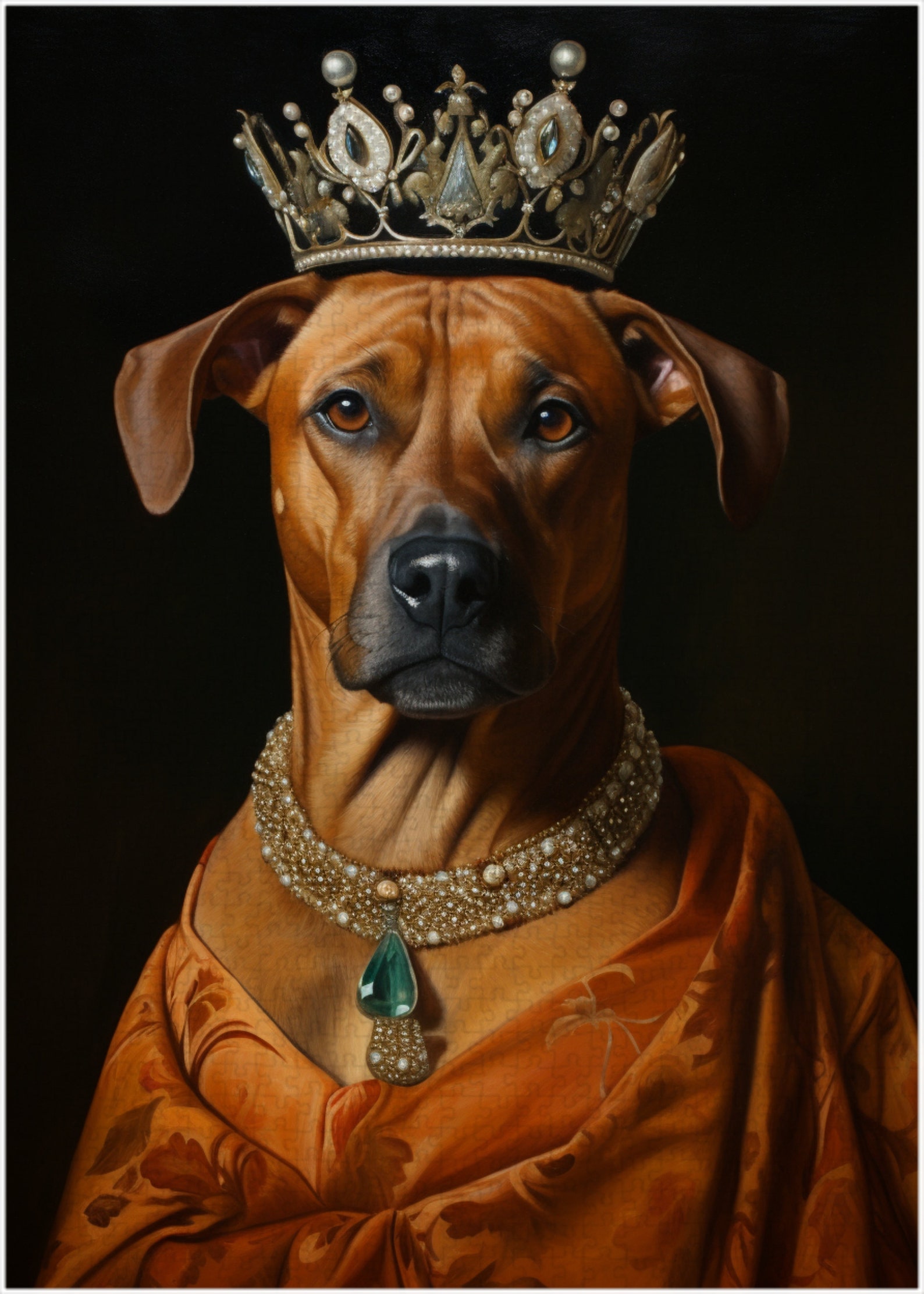 Rhodesian Ridgeback Royal Princess Jigsaw Puzzle: Pet Portrait Gift - Etsy
