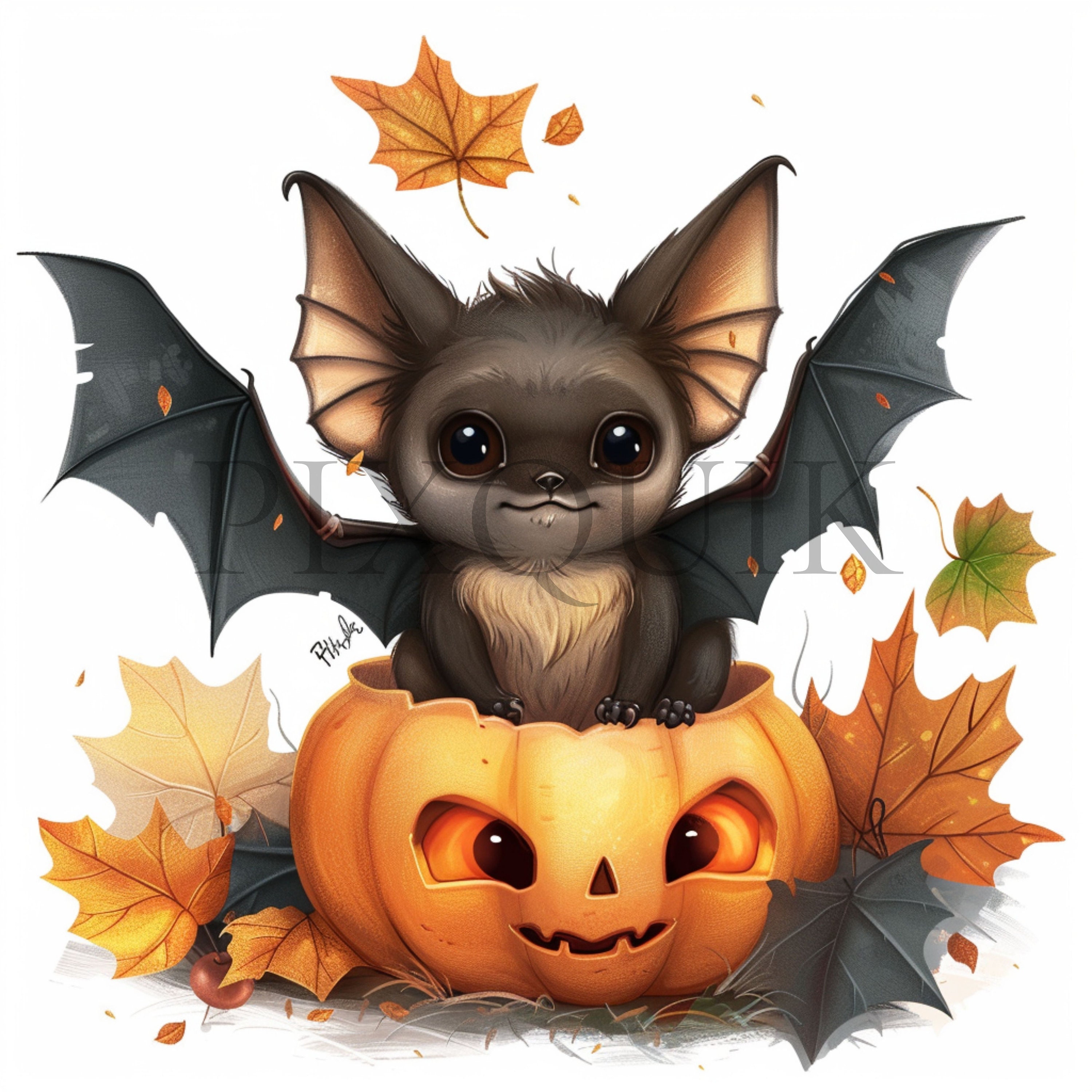 Bat Clipart | Fall Bat Clipart | 10 High Quality JPG | Autumn | Instant ...