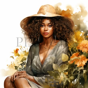 Clipart donna nera / 10 JPG di alta qualità / Clipart ragazza nera / Download digitale di bella ragazza nera, creazione di biglietti, clipart per bambini