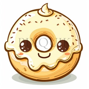 a donut with a smiley face drawn on it