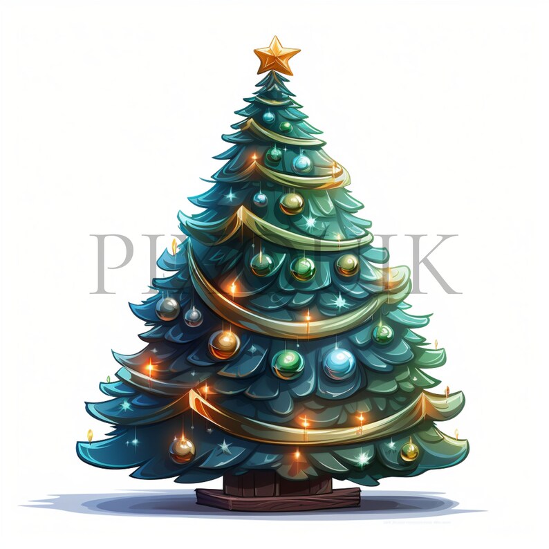 a christmas tree with a star on top