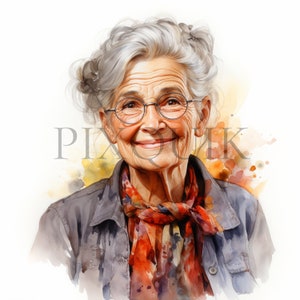 Clipart de vieilles femmes | 10 fichiers JPG de haute qualité | Téléchargement numérique | Art de femmes âgées | Dames seniors | Modèles vieillissants gracieux | Art imprimable