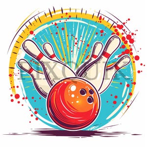 clipart bowling vintage | 10 fichiers JPG de haute qualité | Clipart boule de bowling | clipart boule de bowling vintage | Clipart numérique