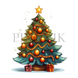 a christmas tree with a star on top