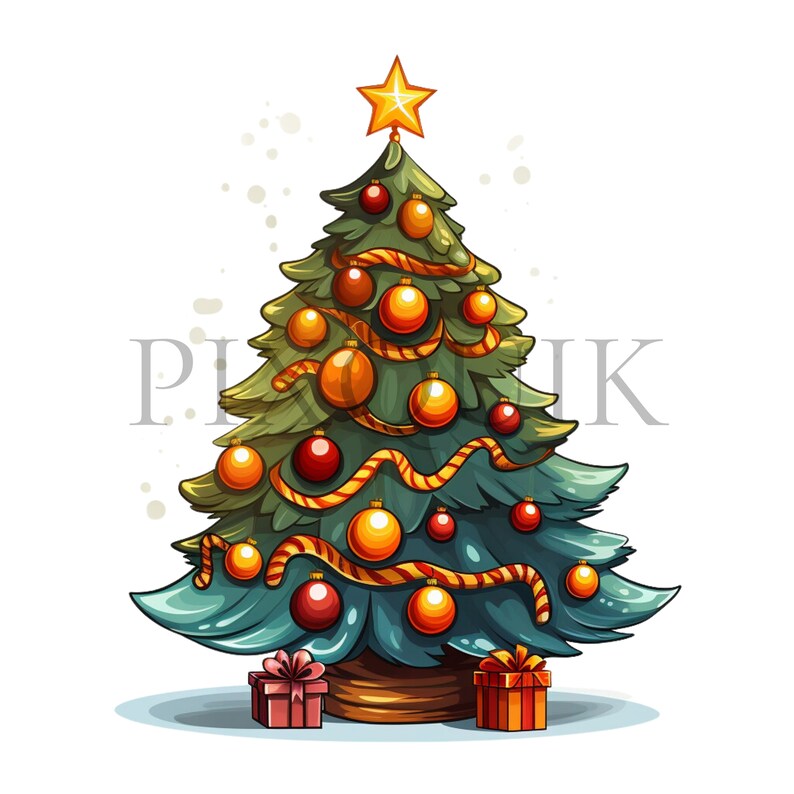 a christmas tree with a star on top