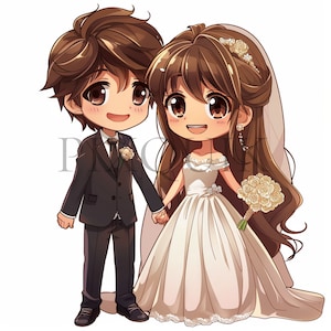 Clipart matrimonio sposi / 10 JPG di alta qualità / Clipart nuziale / Sposi / scrapbooking, Download digitale