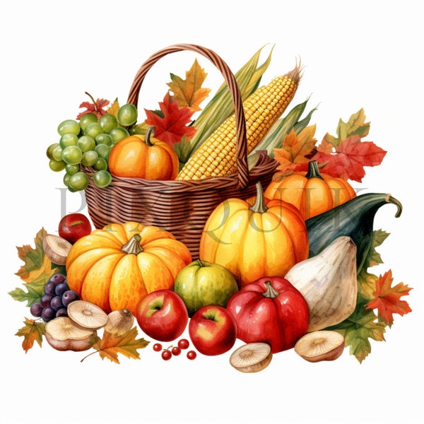 Herbsternte Clipart | 10 hochwertige JPGs | Digitaler Download | Herbsternte | Herbsternte Clipart | Herbst Clipart | Herbsternte