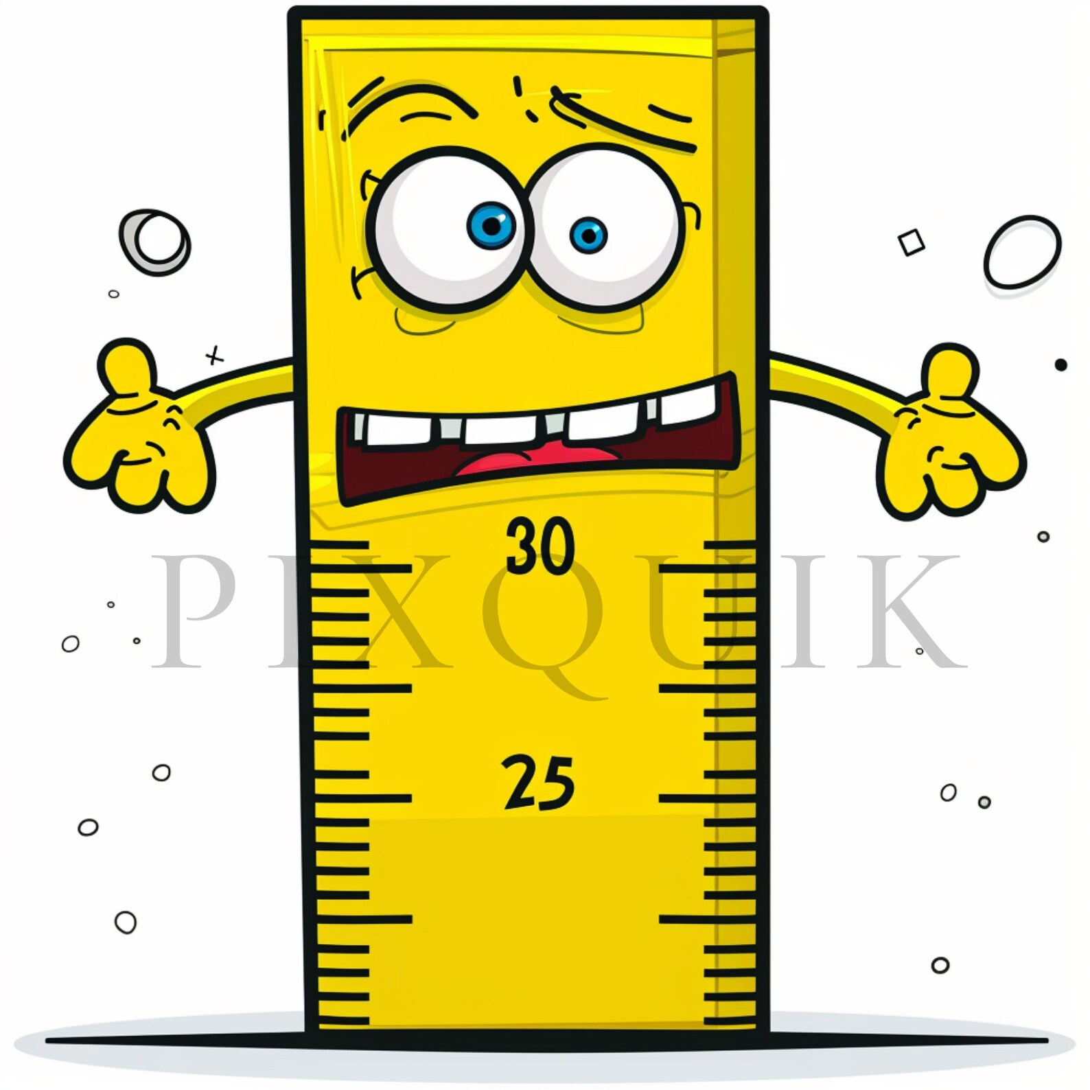 Times Ruler Cartoon Cartoon Ruler Clipart | Back to School Graphics (digital Download) - Etsy
