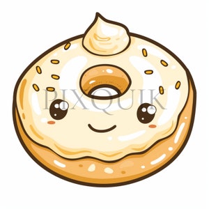 a donut with a smiley face drawn on it