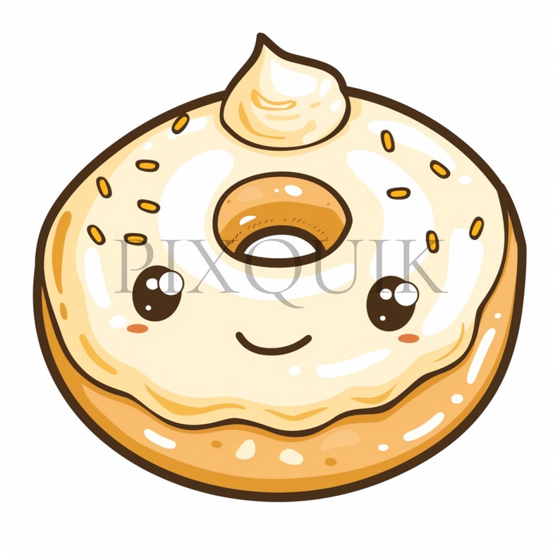 a donut with a smiley face drawn on it