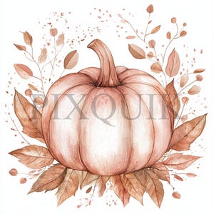 Autumn Pink Pumpkin Clipart | 10 High Quality JPG's and PNG | Boho Fall Pink Pumpkin Art | Card Making, Pink  Pumpkin Clipart, Digital