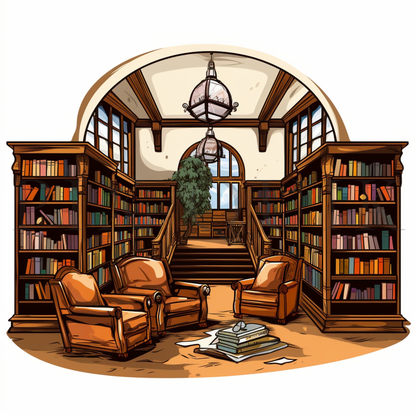 Library Books Clipart – 10 High Quality Jpgs, Commercial Use - Etsy