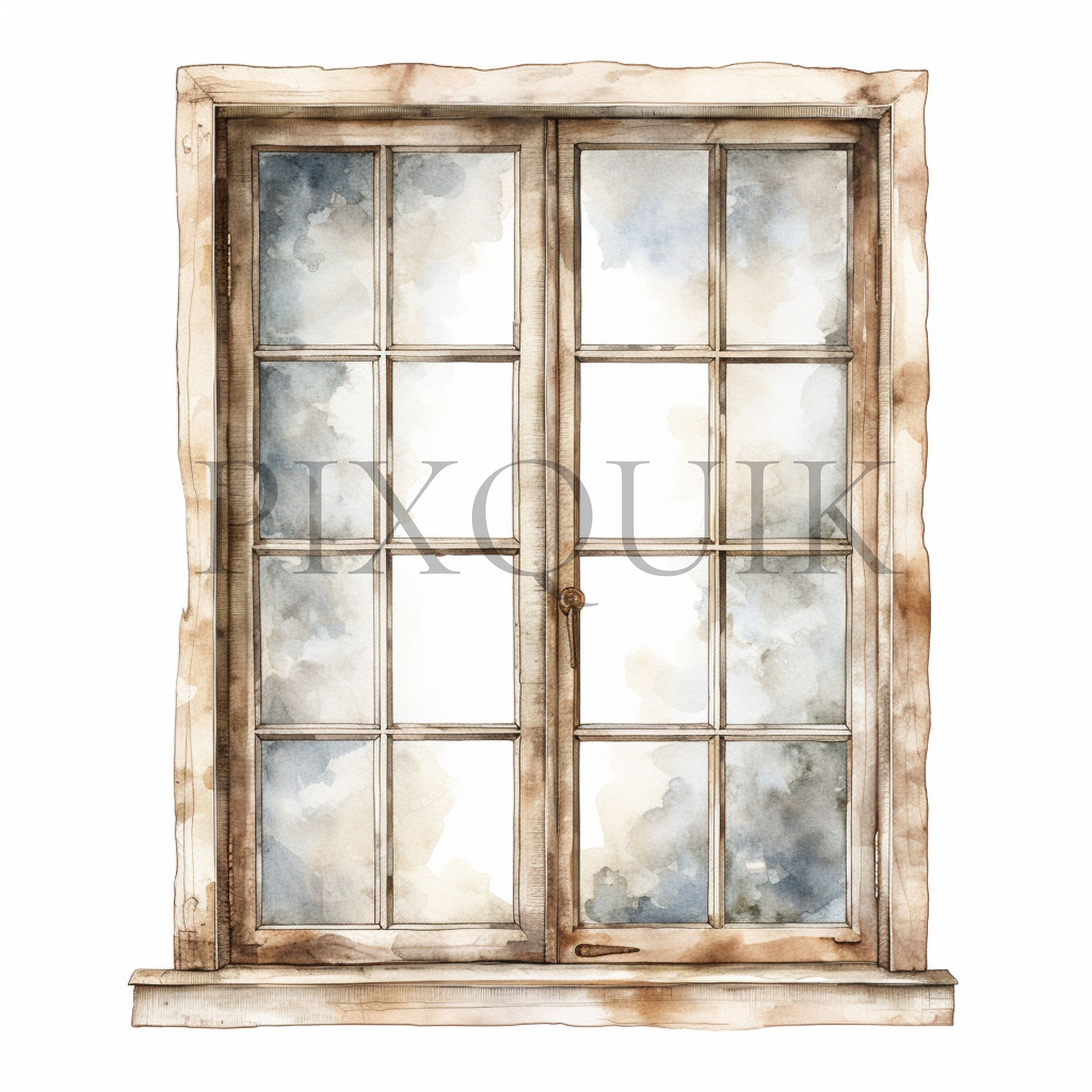 Old Window Clipart 10 High Quality Jpgs Vintage Wooden Window Rustic ...