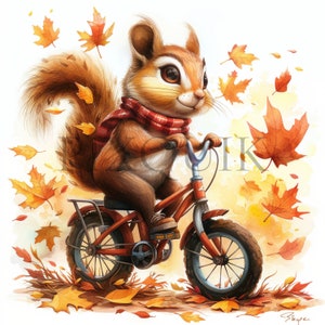 Clipart Tamia | Animal d'automne | 10 fichiers JPG de haute qualité | Automne | Clipart animaux | Téléchargement instantané, Animaux mignons, | Fabrication de cartes
