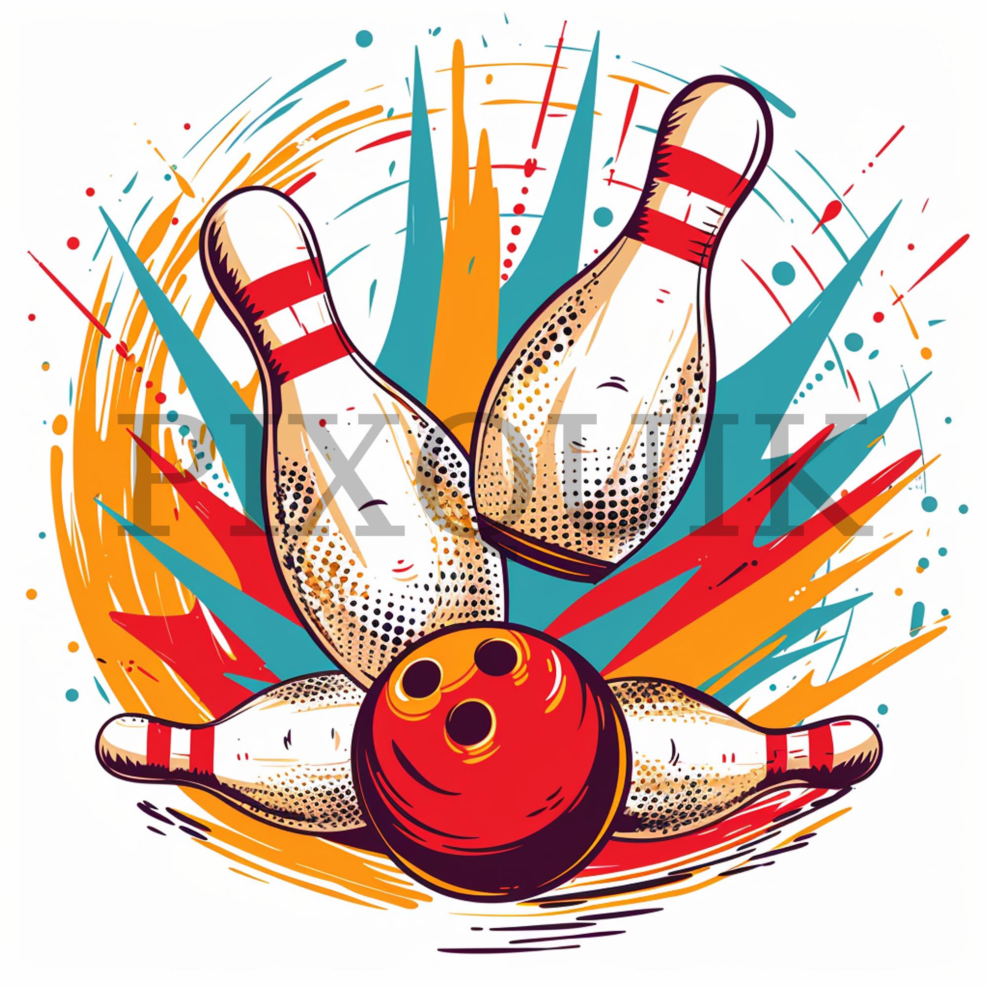 Vintage Bowling Clipart | 10 High Quality Jpgs | Bowling Ball Clipart | Vintage  Bowling Ball Clipart | Digital Clipart - Etsy, image size:2000x2000