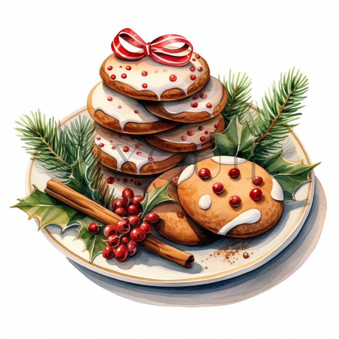 Holiday Treats Clipart 10 High Quality Jpg's Digital Download Christmas