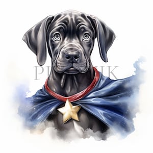 Great Dane Clipart | 10 High Quality JPGs | Watercolor Dog Clipart | Dog Portrait | Great Dane Dog | Puppy Images | Instant Download