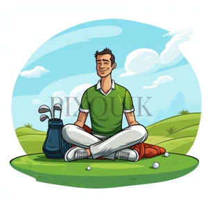Clipart aquarelle joueur de golf - 10 fichiers JPG de haute qualité | Clipart Bundle de sport | Illustrations de golf |  Arts numériques | Utilisation commerciale